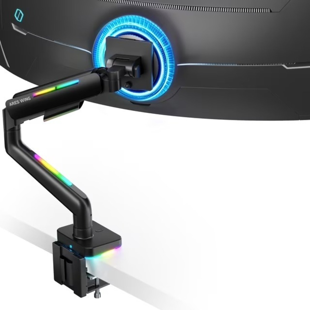 ARES WING Ultrawide Monitor Mount Monitor Arm For 17-49" GDT1003L w RGB Lighting